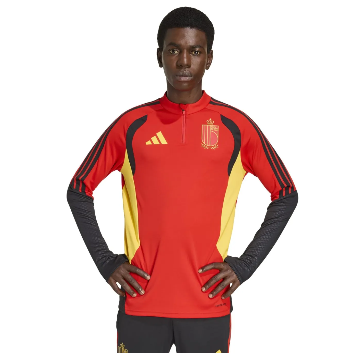 adidas België Trainingstrui 1/4-Zip 2026-2028 Rood Geel Zwart