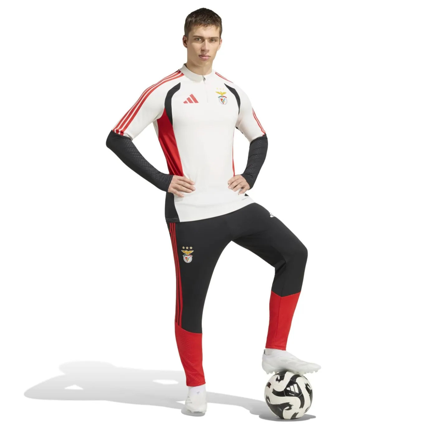 adidas Benfica Trainingspak 1/4-Zip 2026-2027 Wit Zwart Rood