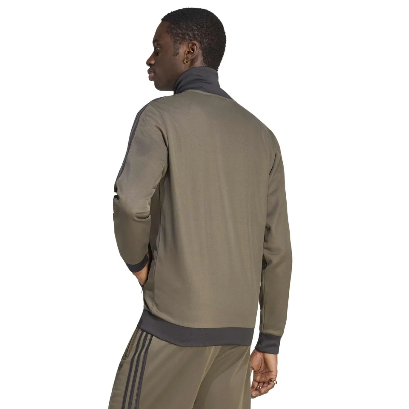 adidas Classic Trainingsjack Donkerbruin Donkergrijs