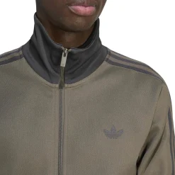 adidas Classic Trainingsjack Donkerbruin Donkergrijs