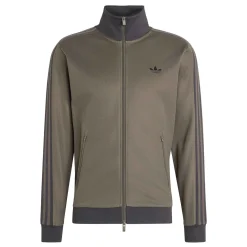 adidas Classic Trainingsjack Donkerbruin Donkergrijs