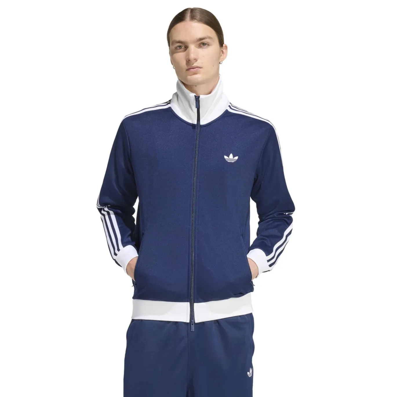 adidas Classic Trainingsjack Donkerblauw Wit