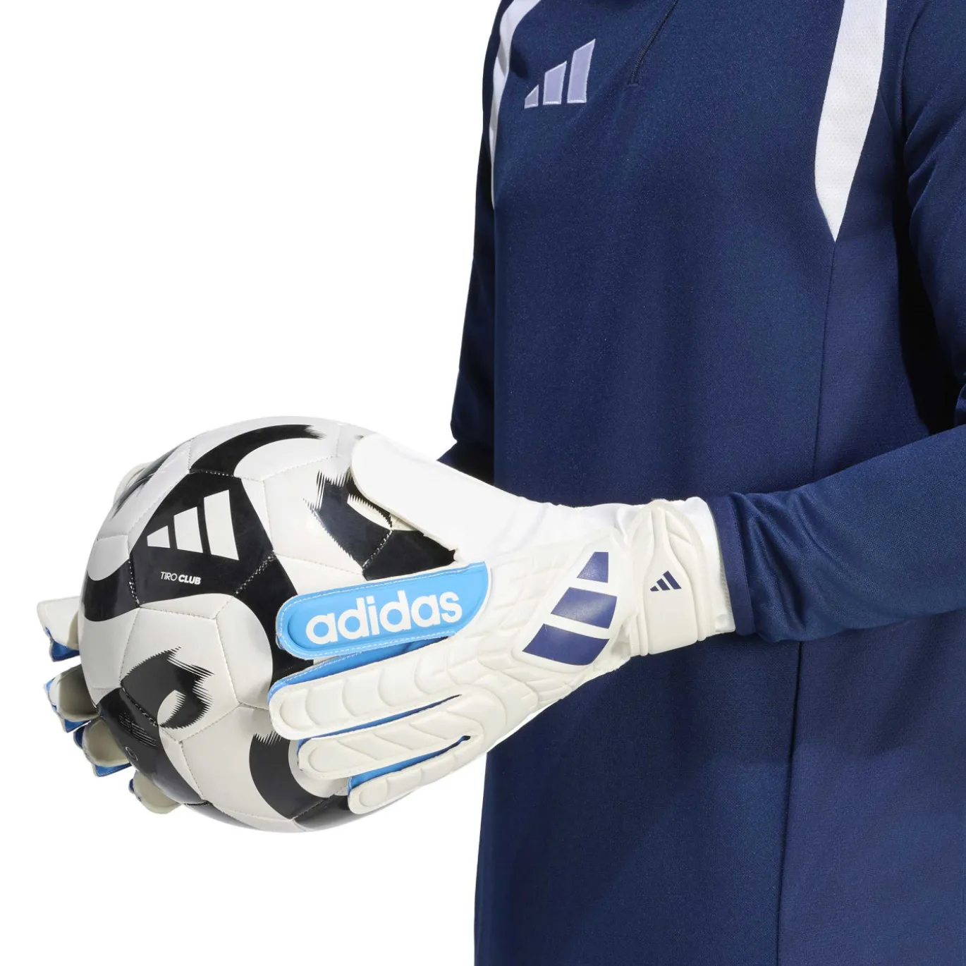 adidas Copa Club Keepershandschoenen Wit Blauw Donkerblauw