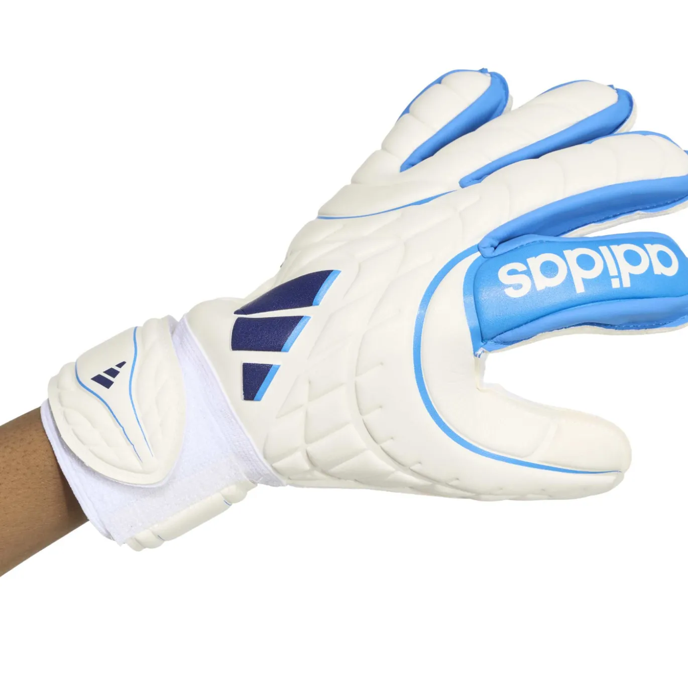 adidas Copa Match Fingersave Keepershandschoenen Kids Wit Blauw Donkerblauw