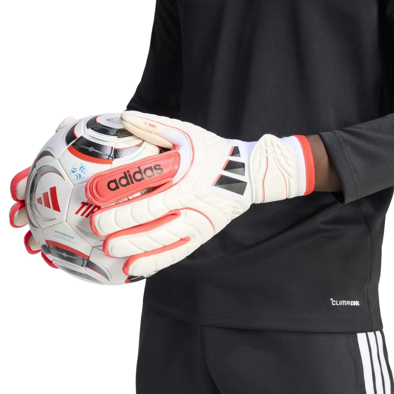 adidas Copa Pro Fingersave PC Keepershandschoenen Wit Rood Zwart