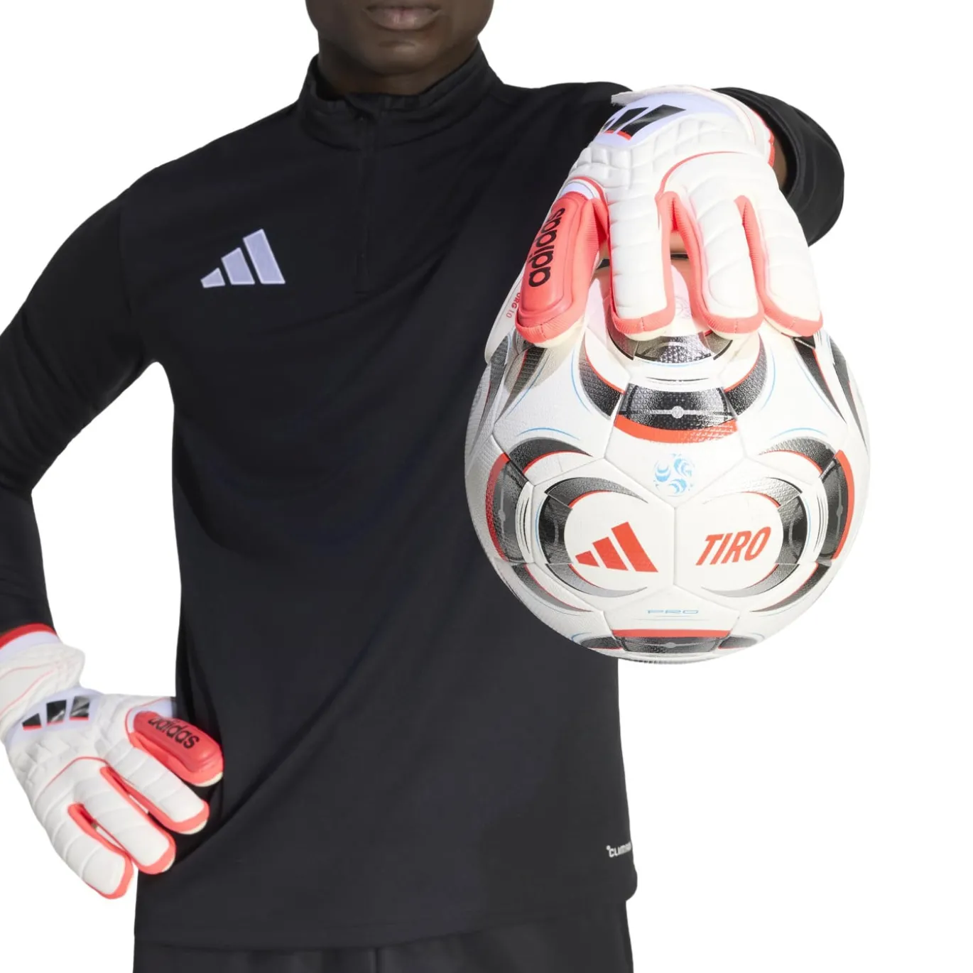 adidas Copa Pro Fingersave PC Keepershandschoenen Wit Rood Zwart