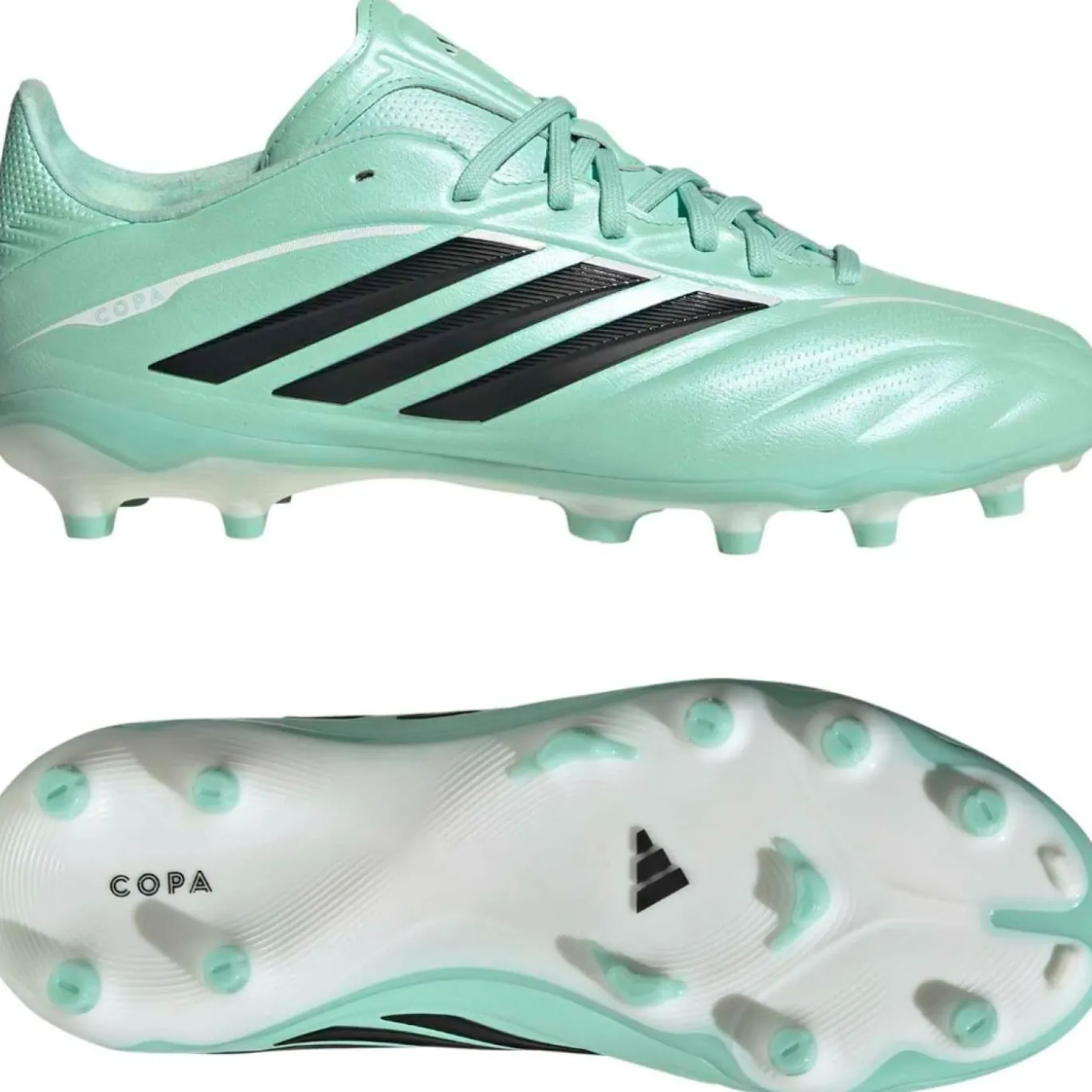 adidas Copa Pure IV Elite Gras Voetbalschoenen (FG) Kids Mintgroen Zwart Wit