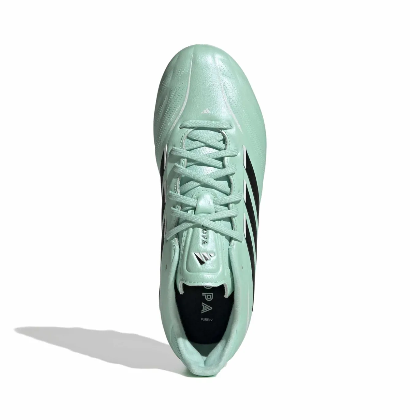 adidas Copa Pure IV Elite Gras Voetbalschoenen (FG) Kids Mintgroen Zwart Wit