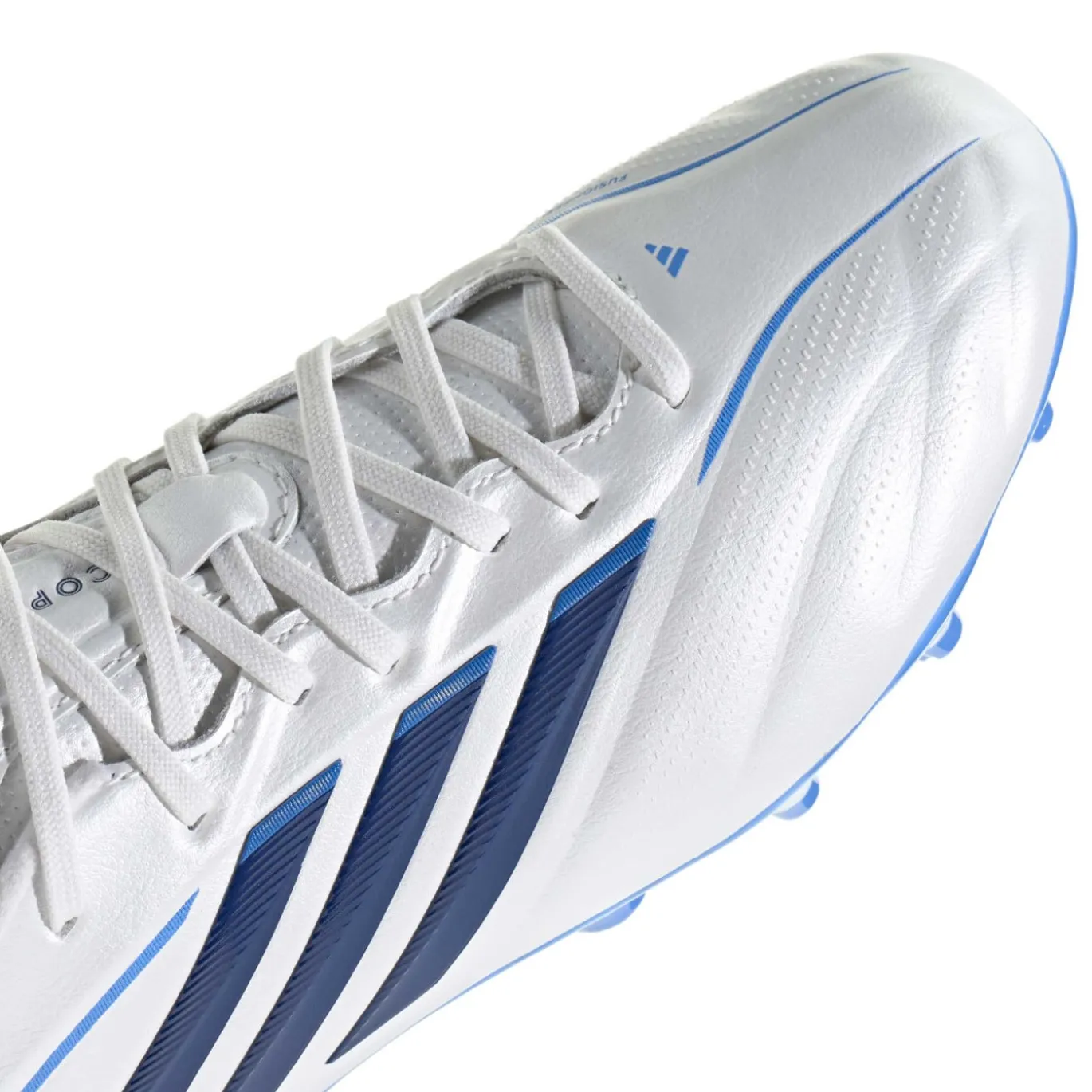adidas Copa Pure IV Elite Gras Voetbalschoenen (FG) Kids Wit Blauw Donkerblauw