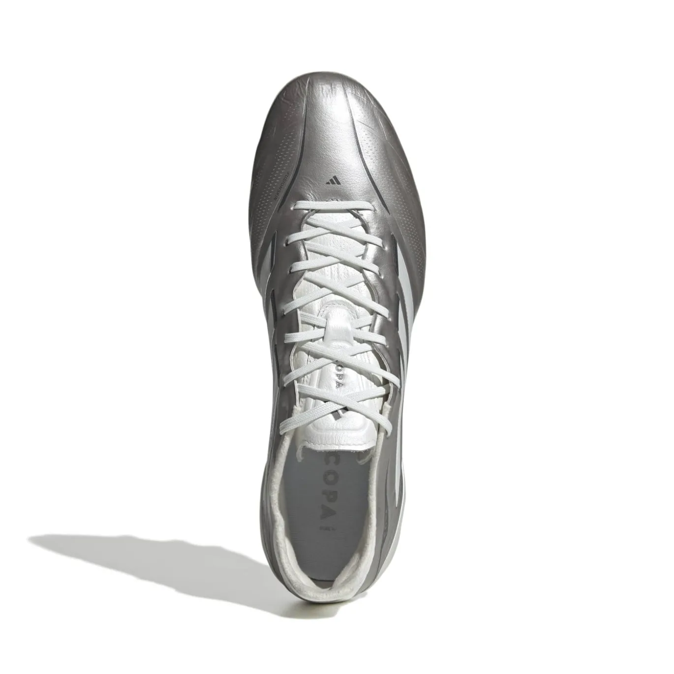 adidas Copa Pure IV Elite Gras Voetbalschoenen (FG) Zilver Wit Donkergrijs