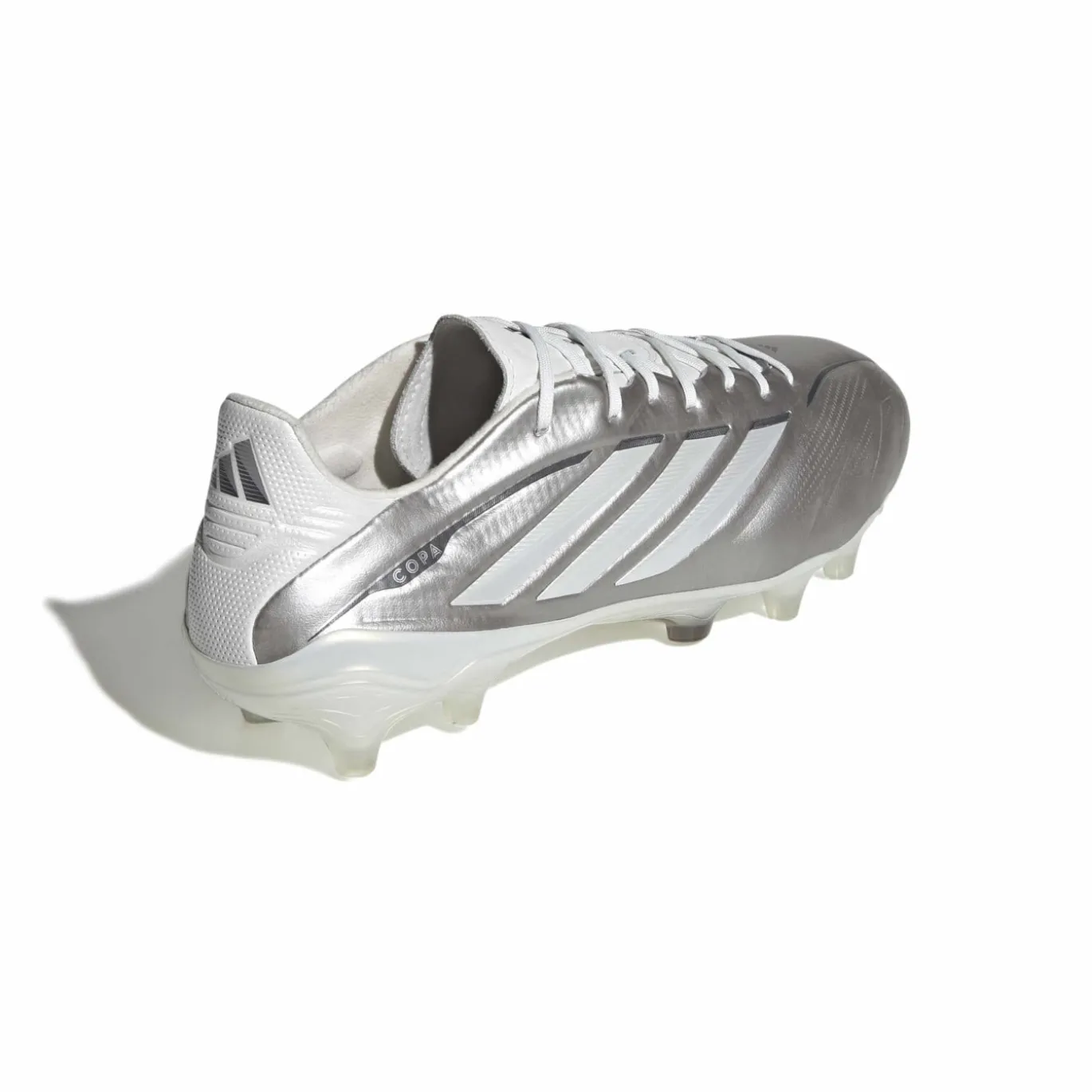 adidas Copa Pure IV Elite Gras Voetbalschoenen (FG) Zilver Wit Donkergrijs