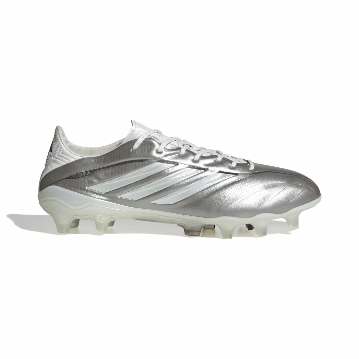 adidas Copa Pure IV Elite Gras Voetbalschoenen (FG) Zilver Wit Donkergrijs