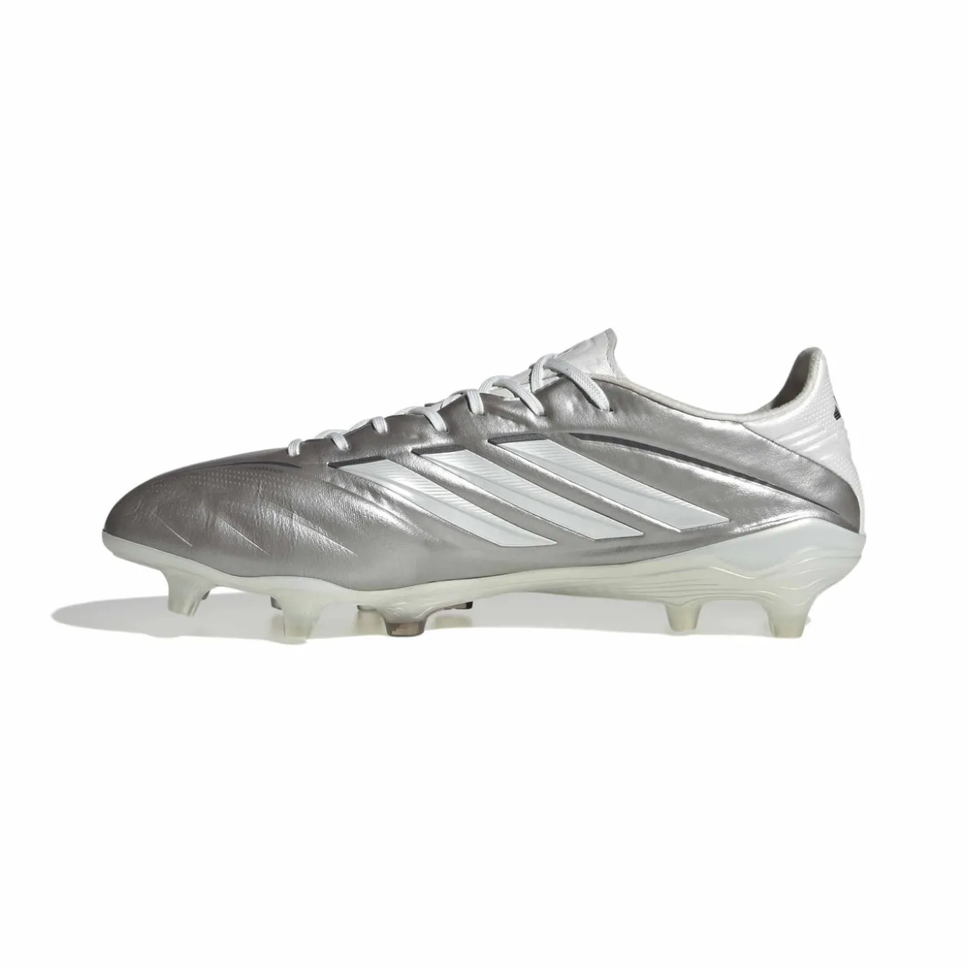adidas Copa Pure IV Elite Gras Voetbalschoenen (FG) Zilver Wit Donkergrijs