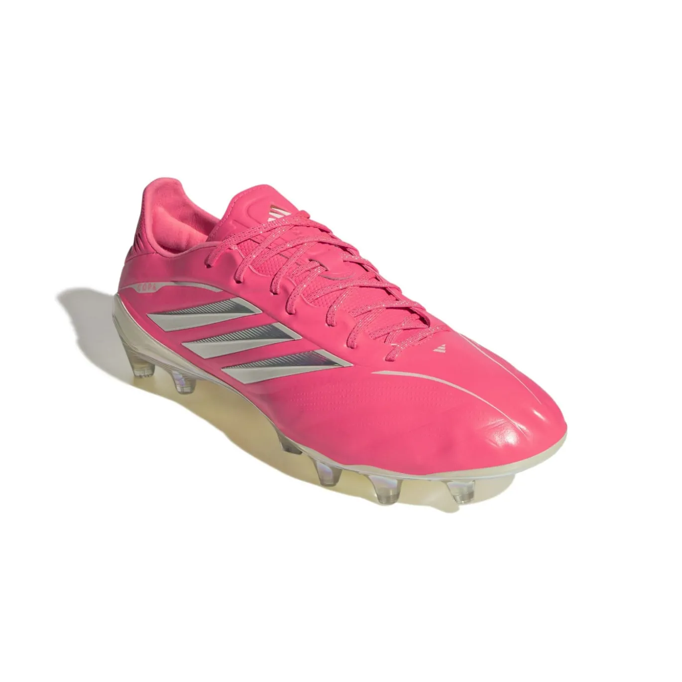 adidas Copa Pure IV Elite Gras Voetbalschoenen (FG) Felroze Zilver Wit