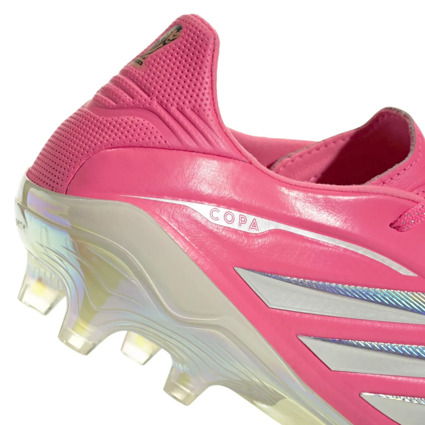adidas Copa Pure IV Elite Gras Voetbalschoenen (FG) Felroze Zilver Wit