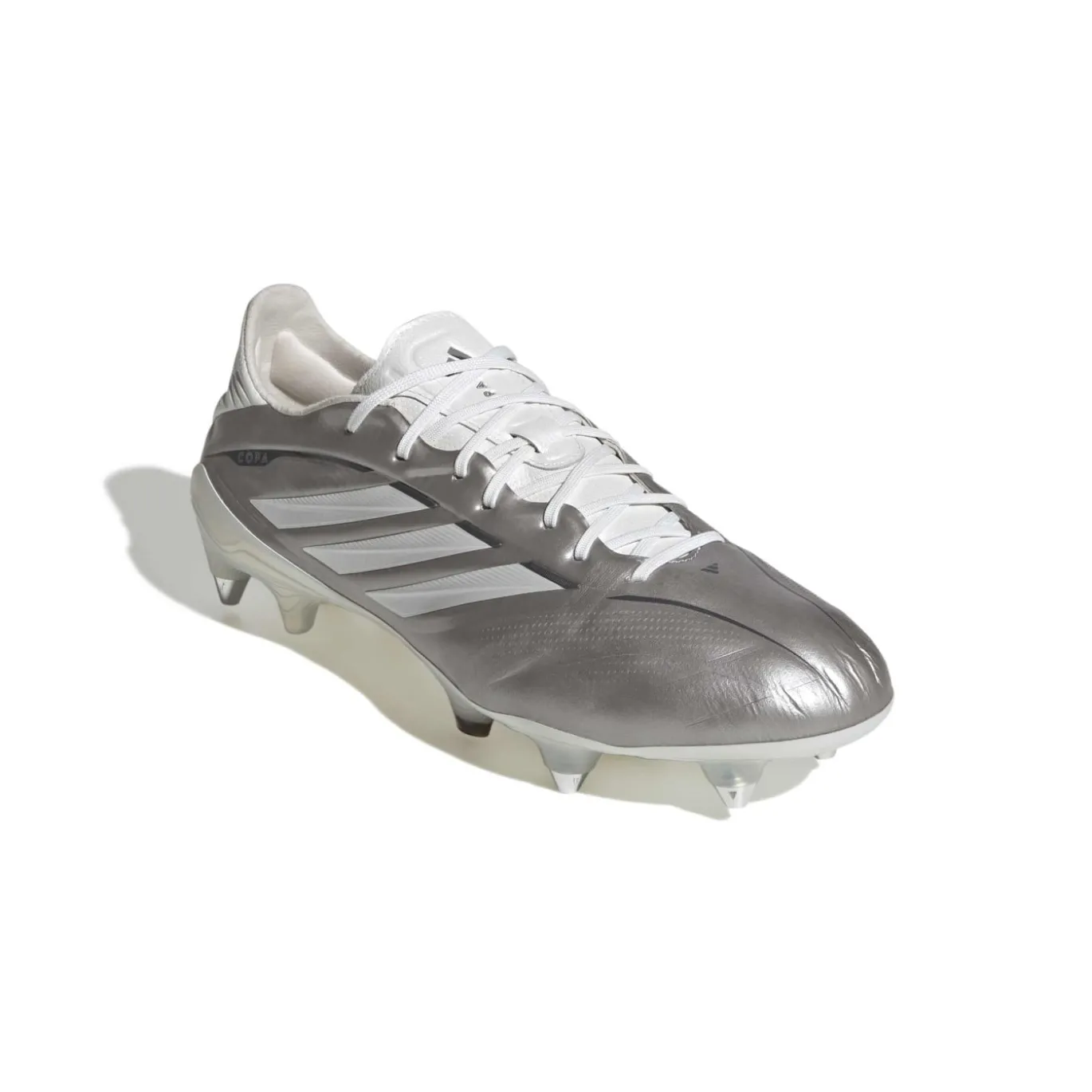 adidas Copa Pure IV Elite IJzeren-Nop Voetbalschoenen (SG) Zilver Wit Donkergrijs