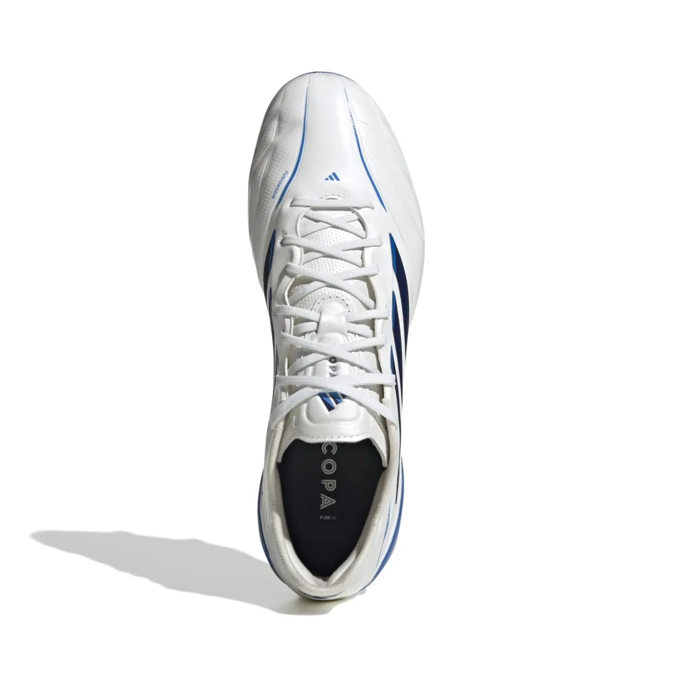 adidas Copa Pure IV Elite IJzeren-Nop Voetbalschoenen (SG) Wit Blauw Donkerblauw