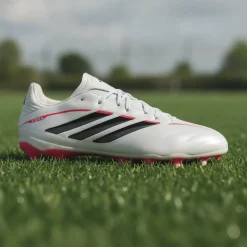 adidas Copa Pure IV League Gras Voetbalschoenen (FG) Kids Wit Zwart Rood