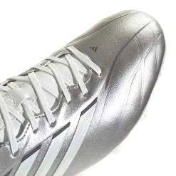 adidas Copa Pure IV League Gras Voetbalschoenen (FG) Zilver Wit Donkergrijs