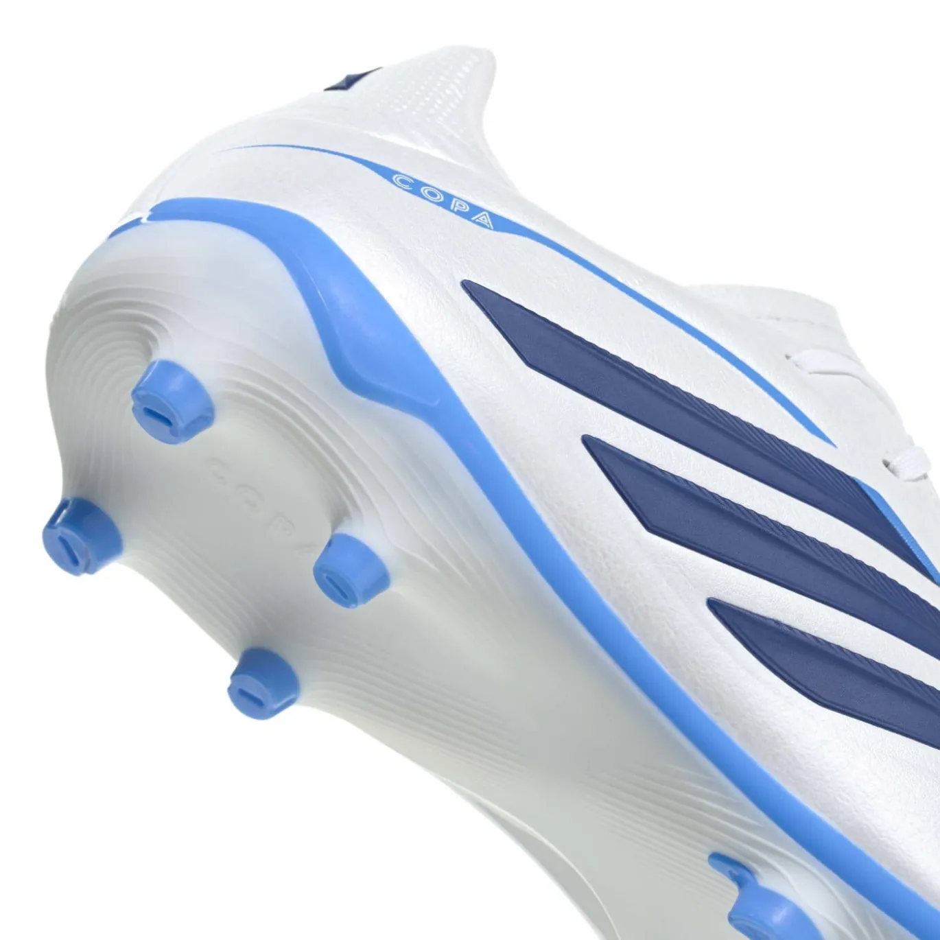adidas Copa Pure IV League Gras Voetbalschoenen (FG) Kids Wit Blauw Donkerblauw