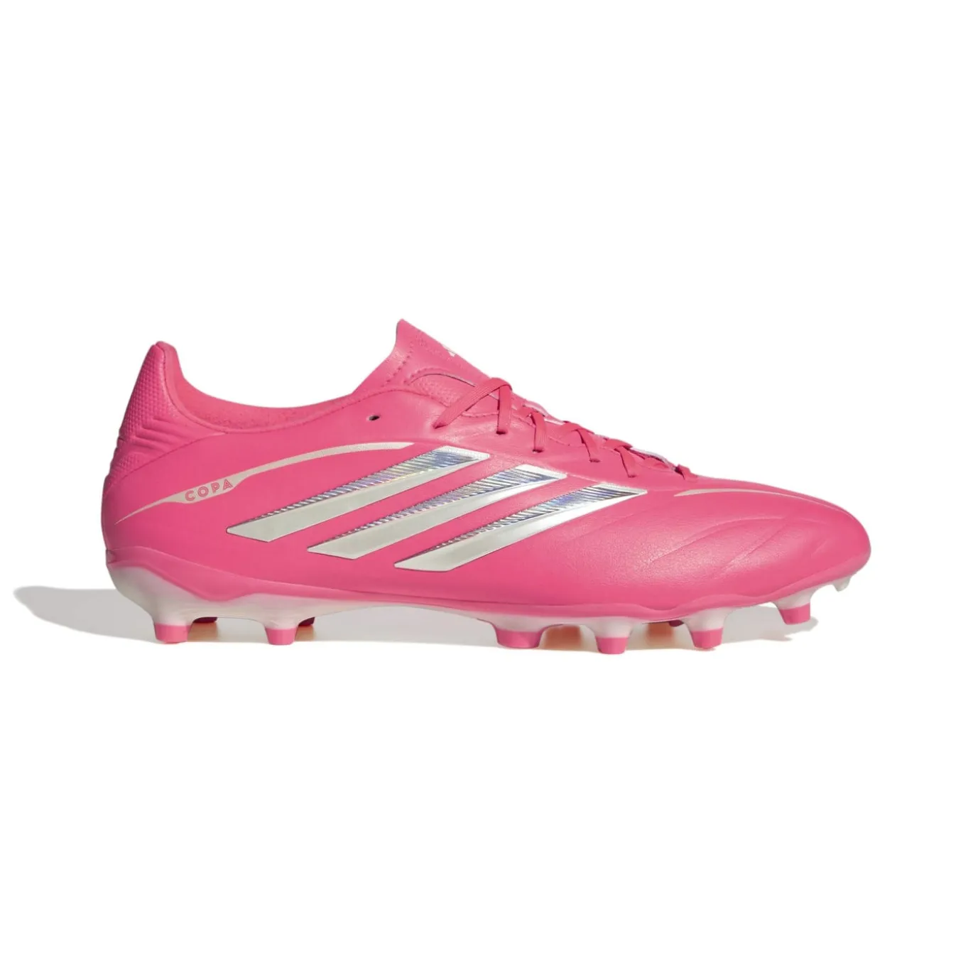 adidas Copa Pure IV League Gras Voetbalschoenen (FG) Felroze Zilver Wit