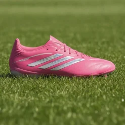 adidas Copa Pure IV League Gras Voetbalschoenen (FG) Felroze Zilver Wit