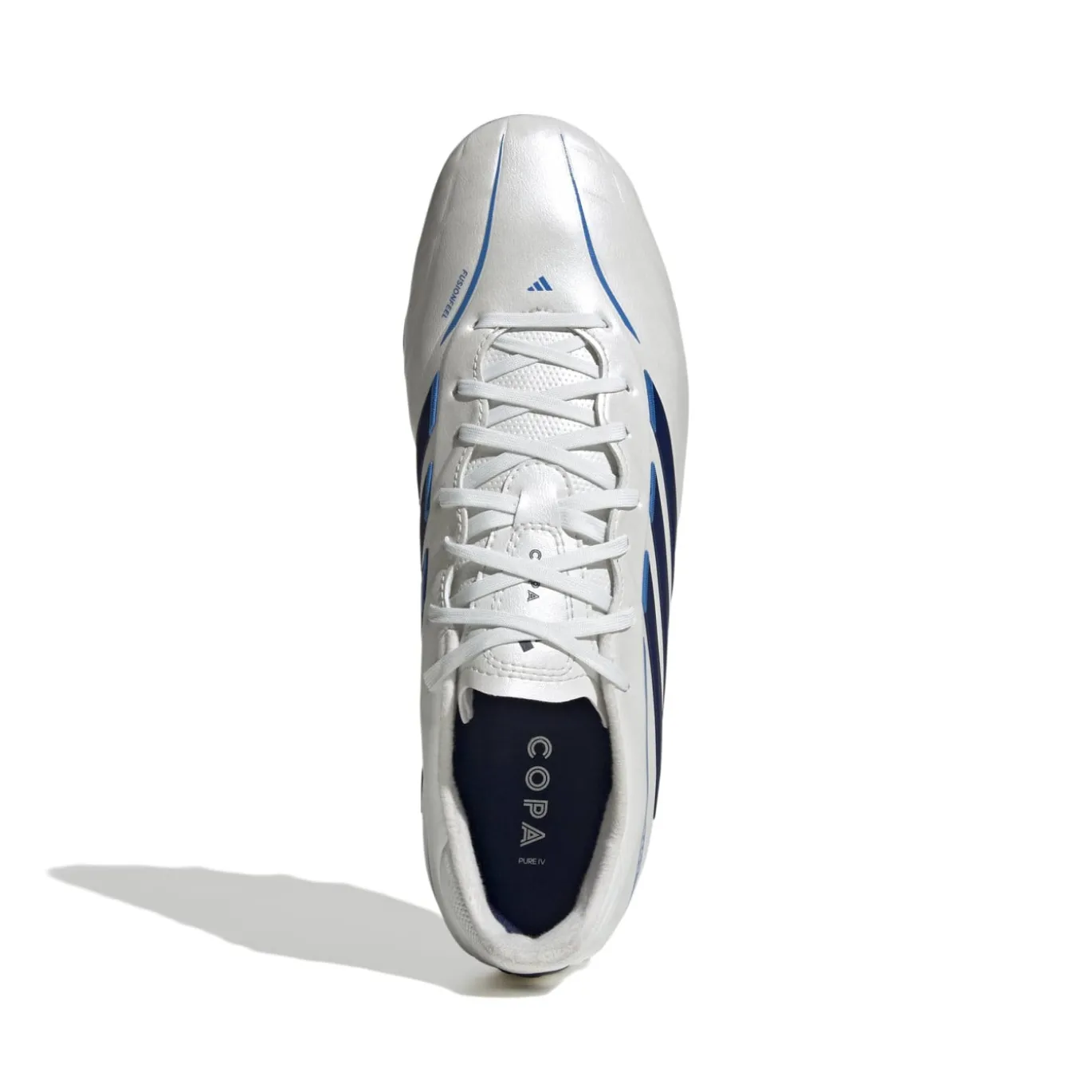 adidas Copa Pure IV League Gras Voetbalschoenen (FG) Wit Blauw Donkerblauw