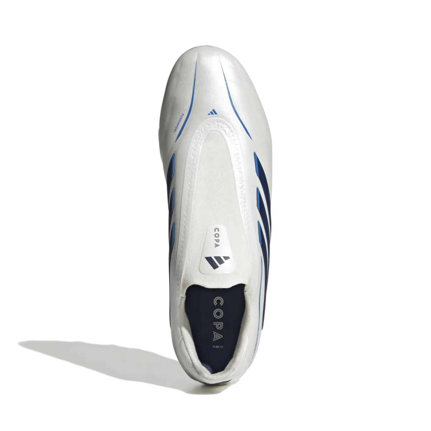 adidas Copa Pure IV League Veterloze Gras Voetbalschoenen (FG) Wit Blauw Donkerblauw