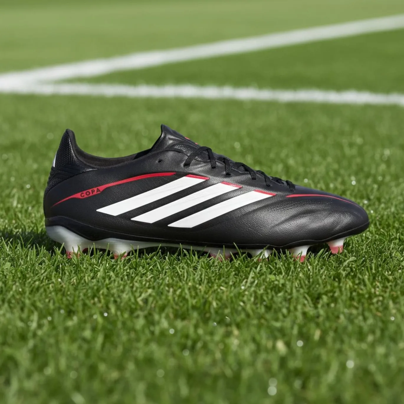 adidas Copa Pure IV Pro Gras Voetbalschoenen (FG) Zwart Wit Rood
