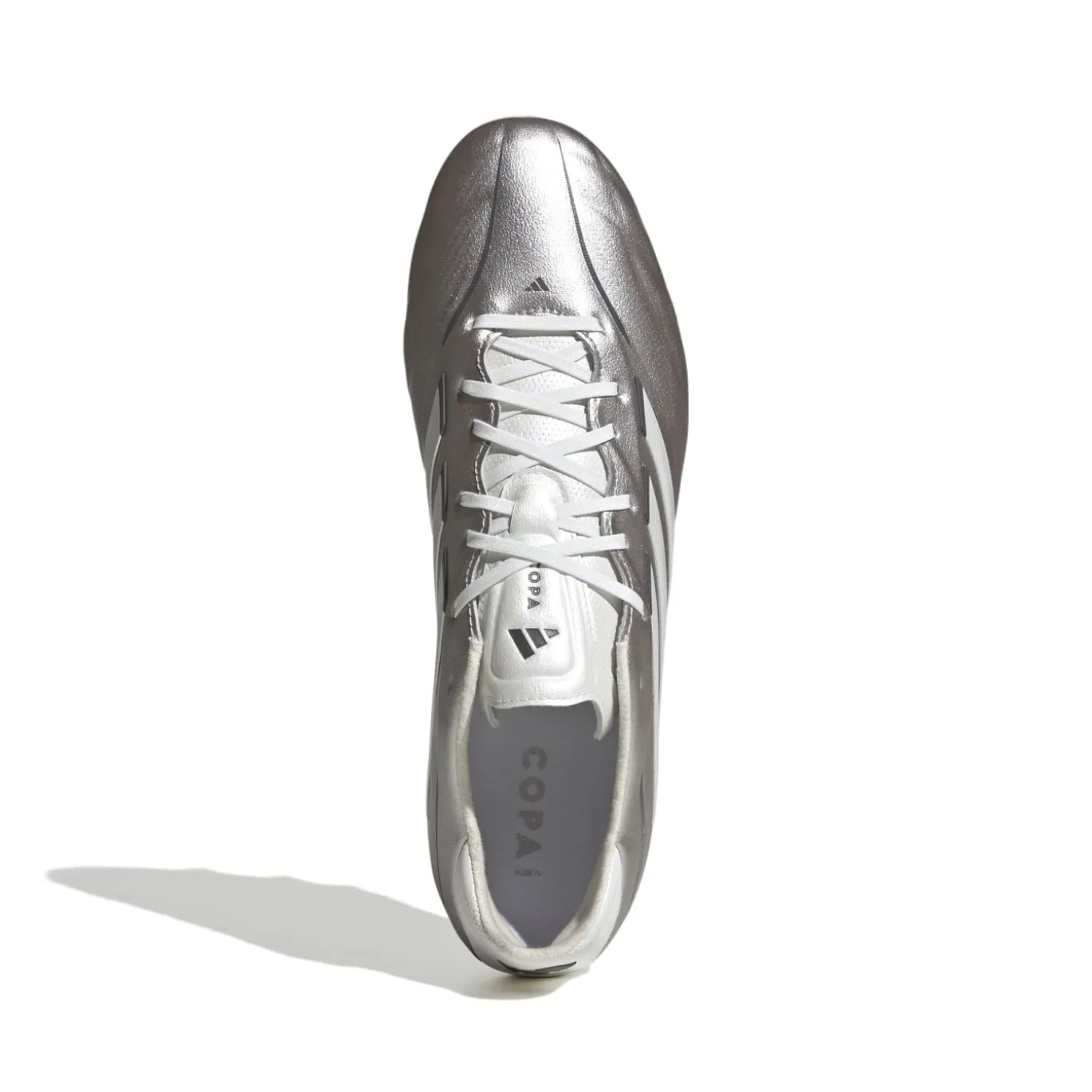 adidas Copa Pure IV Pro Gras Voetbalschoenen (FG) Zilver Wit Donkergrijs