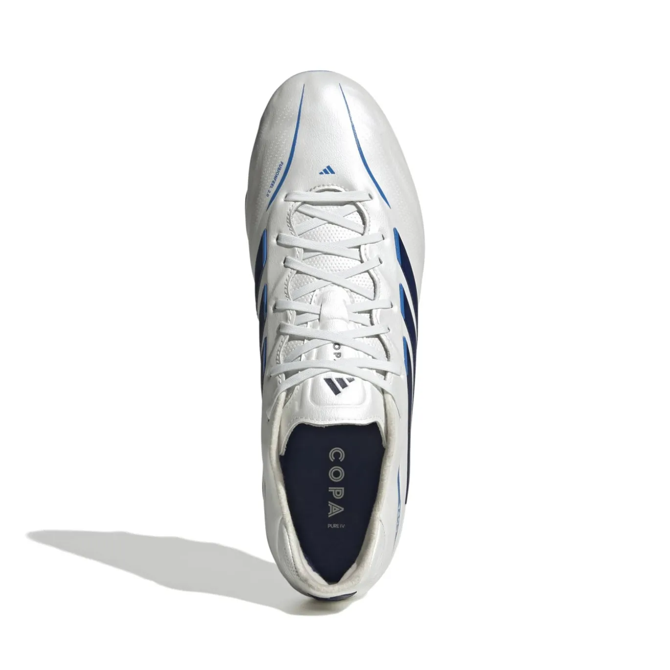 adidas Copa Pure IV Pro Gras Voetbalschoenen (FG) Wit Blauw Donkerblauw
