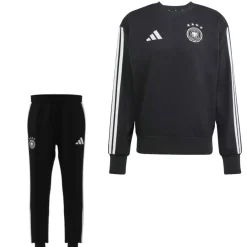adidas Duitsland DNA Crew Trainingspak 2026-2028 Zwart Wit