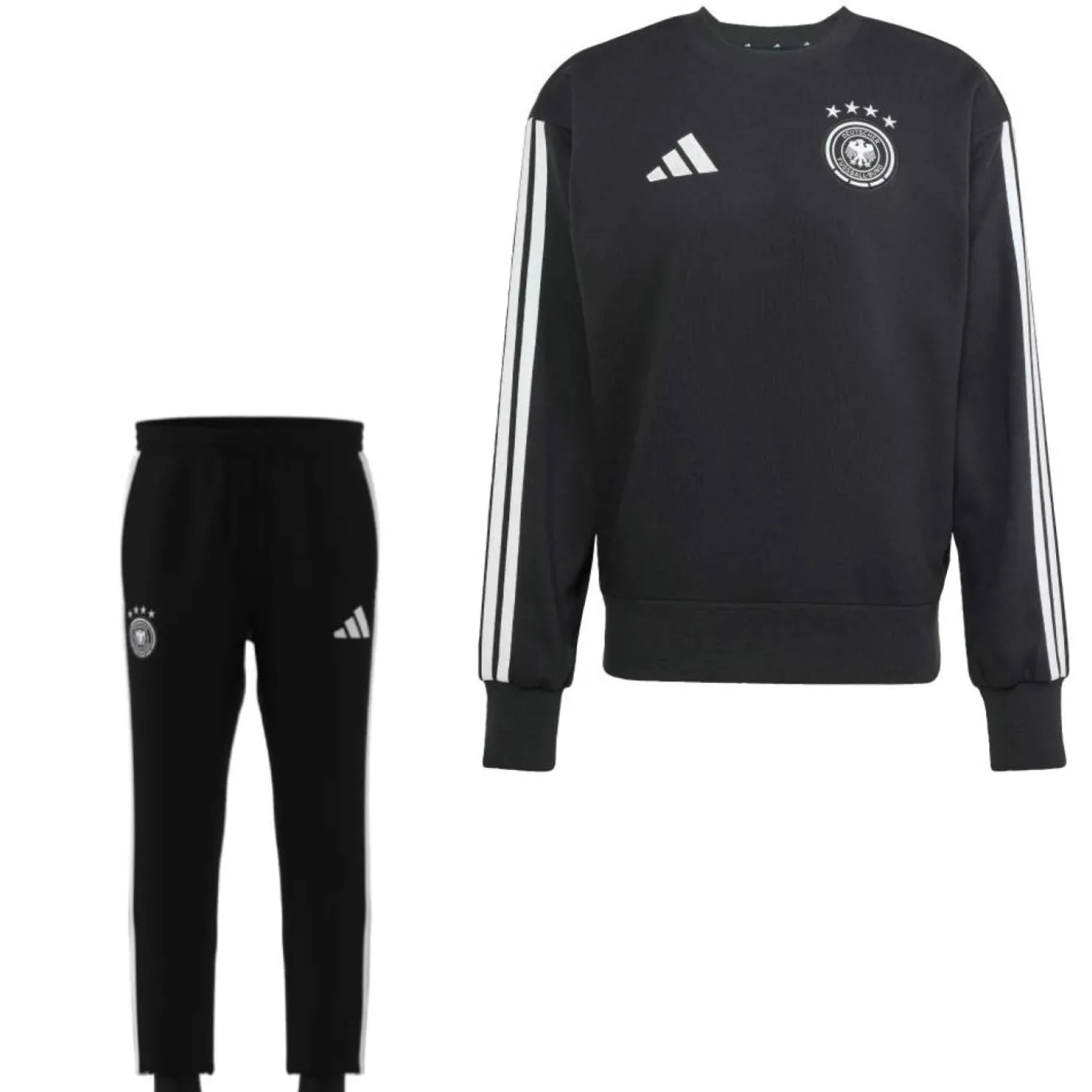 adidas Duitsland DNA Crew Trainingspak 2026-2028 Zwart Wit