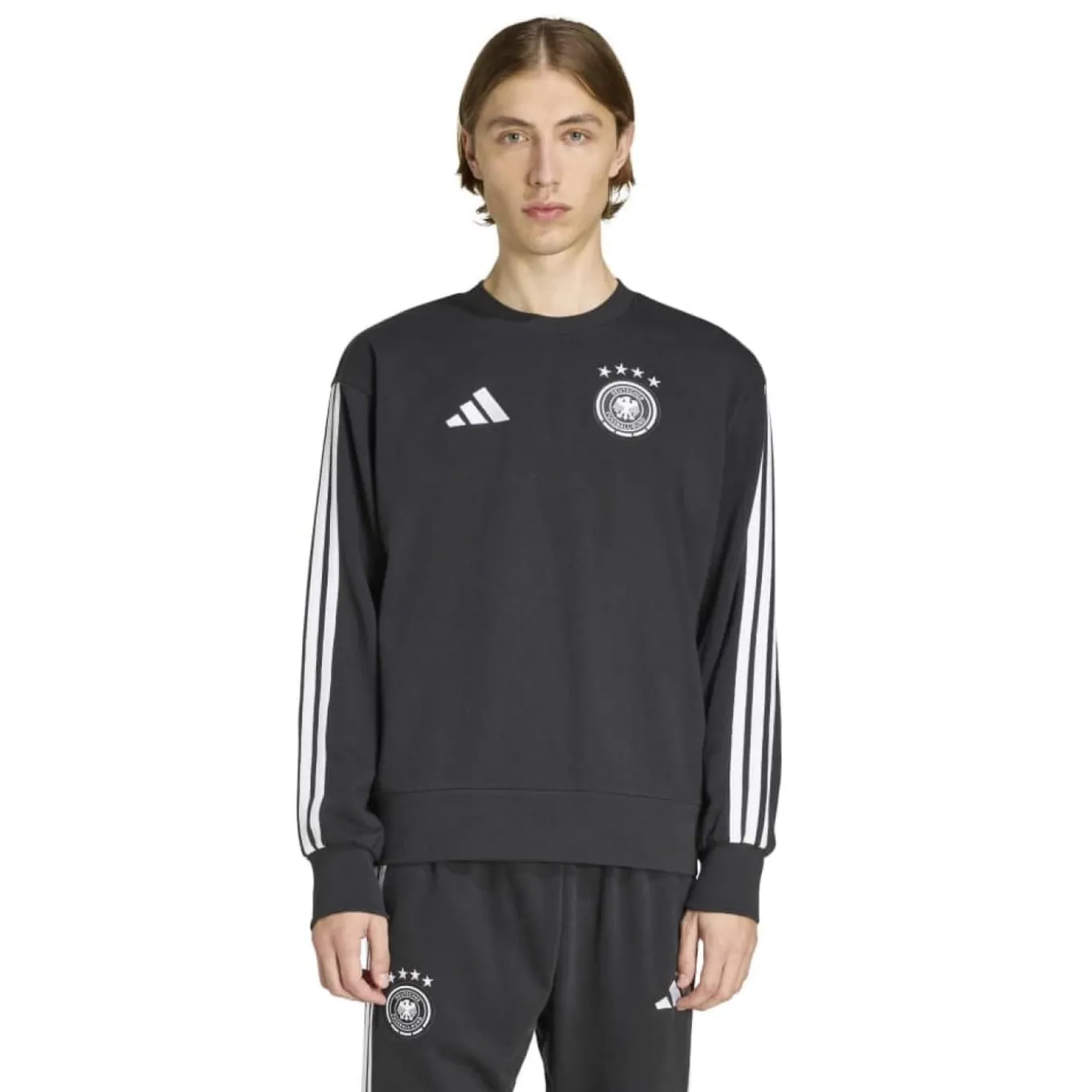 adidas Duitsland DNA Crew Trainingspak 2026-2028 Zwart Wit