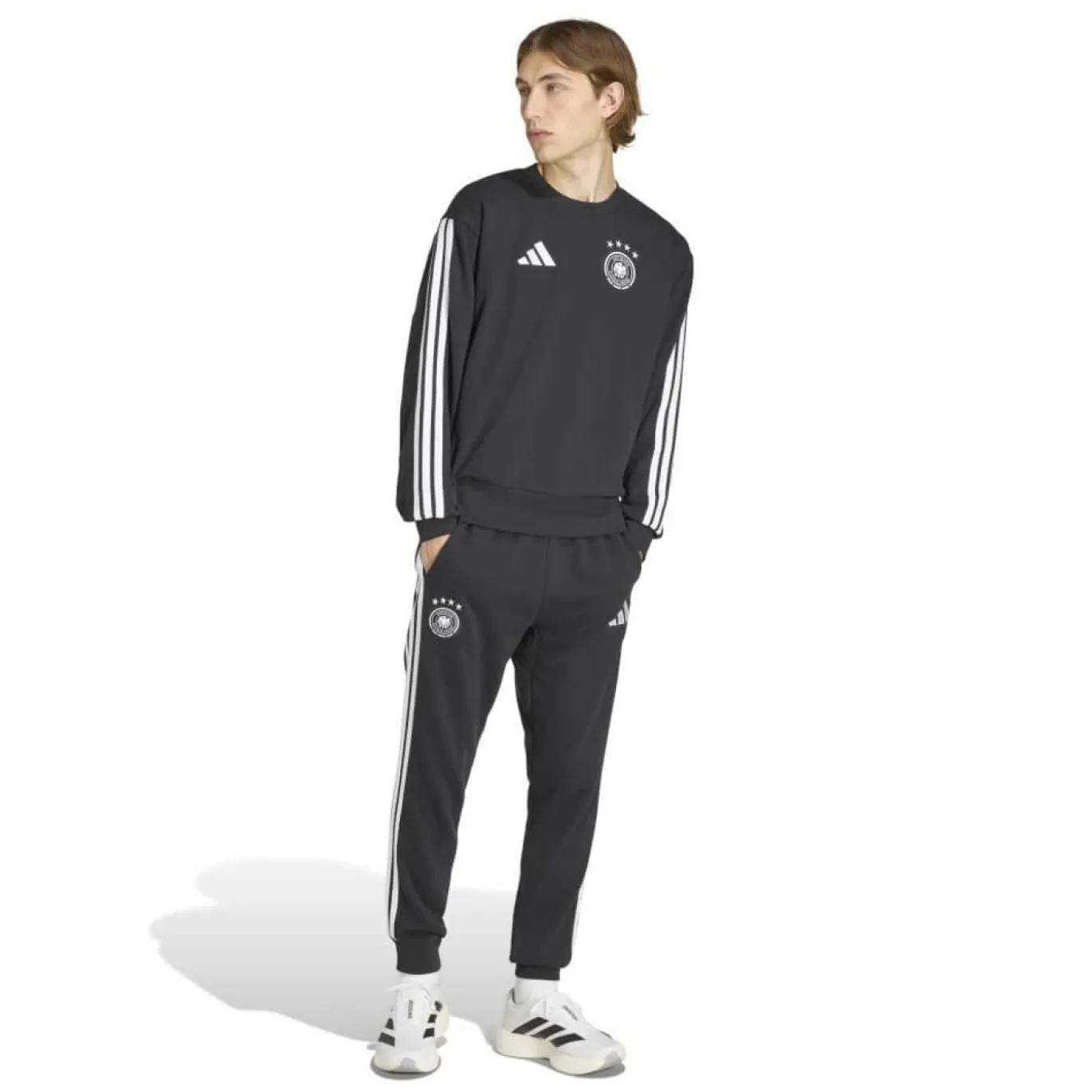 adidas Duitsland DNA Crew Trainingspak 2026-2028 Zwart Wit