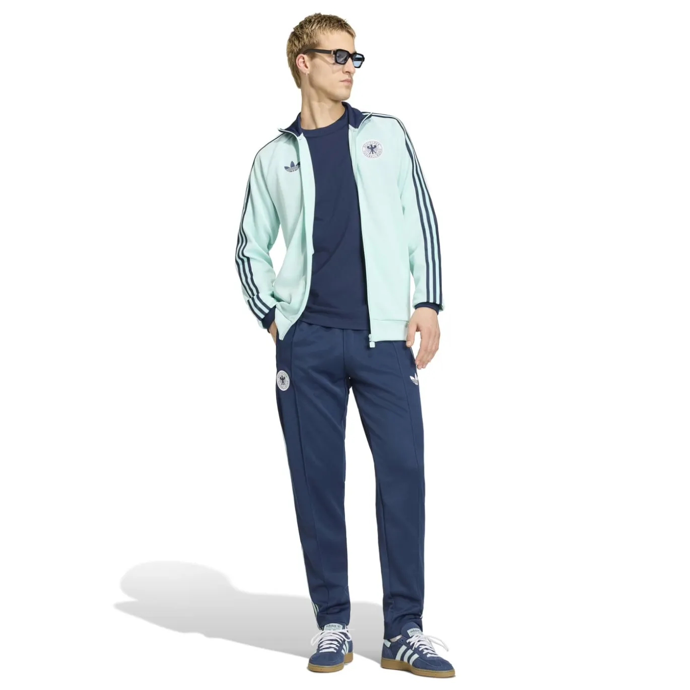 adidas Duitsland Originals Trainingspak Lichtblauw Donkerblauw
