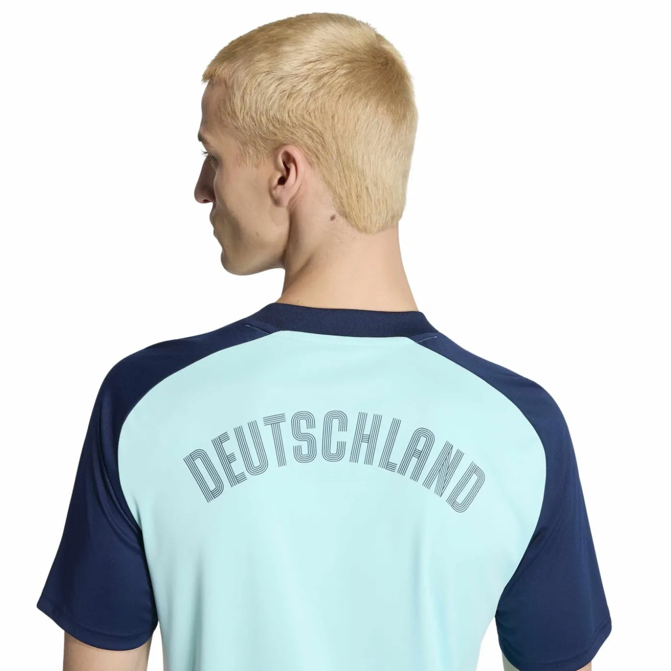 adidas Duitsland Pre-Match Trainingsshirt 2026-2028 Turquoise Donkerblauw