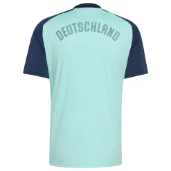adidas Duitsland Pre-Match Trainingsshirt 2026-2028 Turquoise Donkerblauw