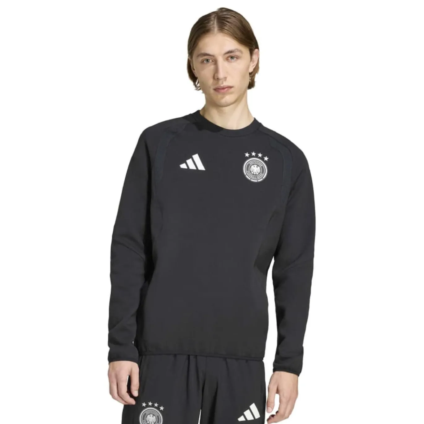 adidas Duitsland Tiro Travel Crew Sweater 2026-2028 Zwart Wit