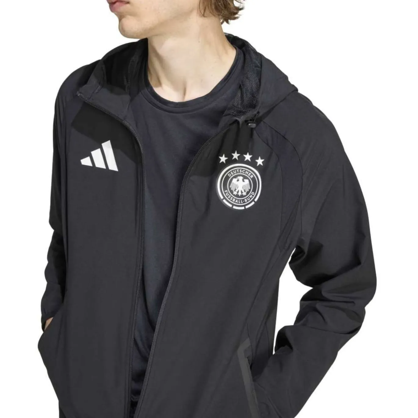 adidas Duitsland Tiro Travel Trainingsjack 2026-2028 Zwart Wit