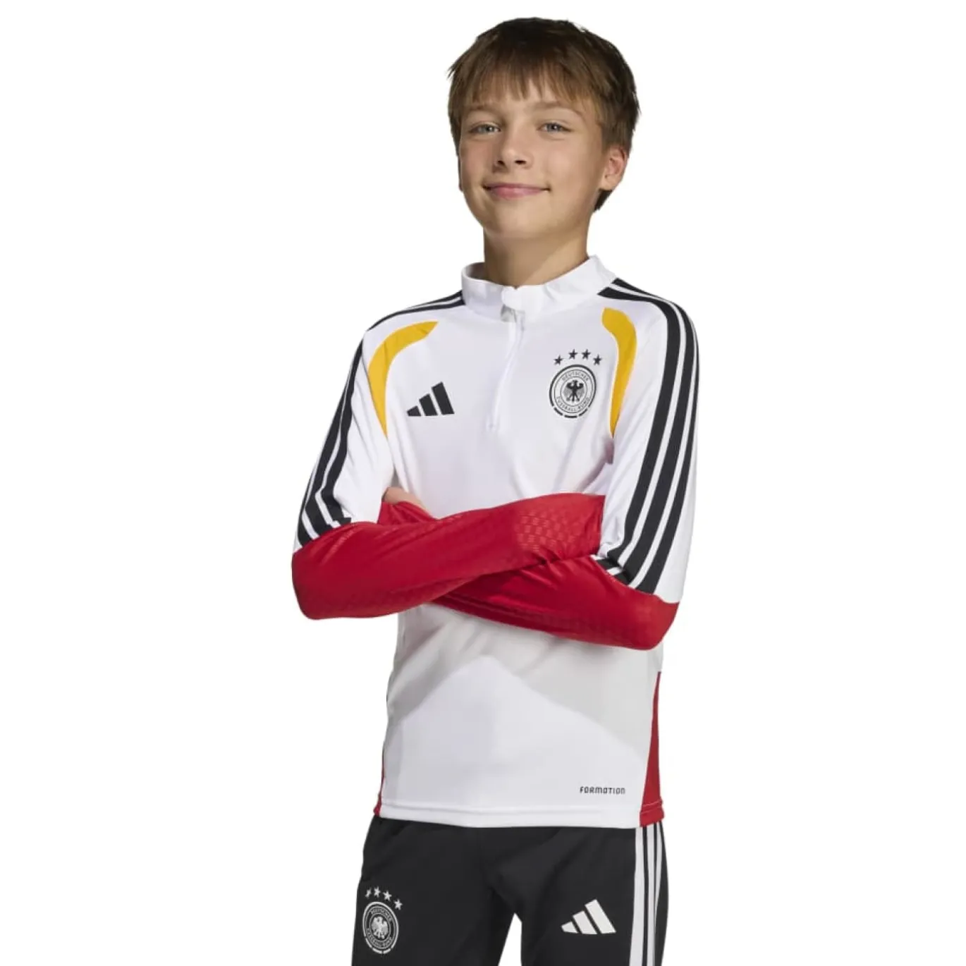 adidas Duitsland Trainingspak 1/4-Zip 2026-2028 Kids Wit Zwart