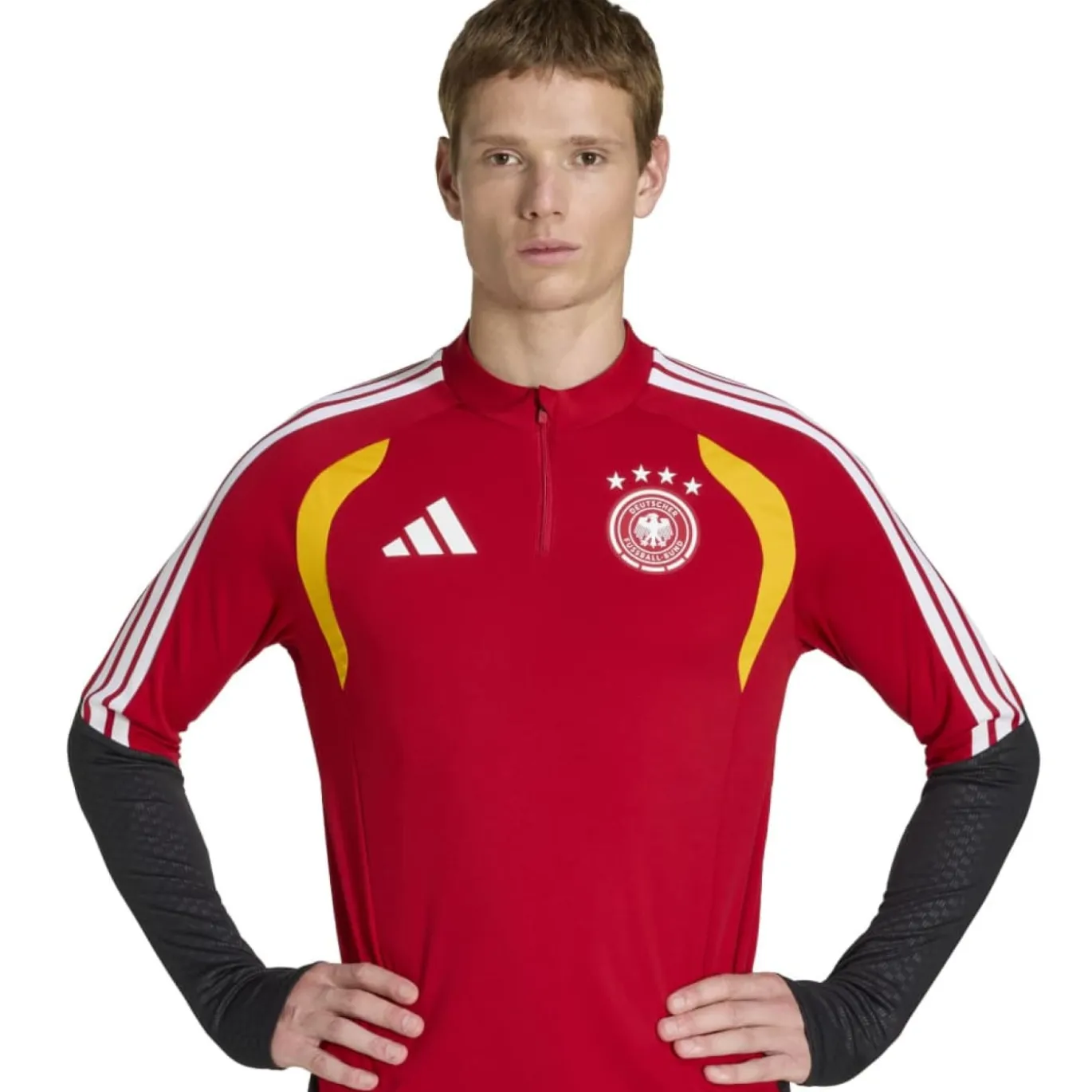 adidas Duitsland Trainingstrui 1/4-Zip 2026-2028 Rood Wit