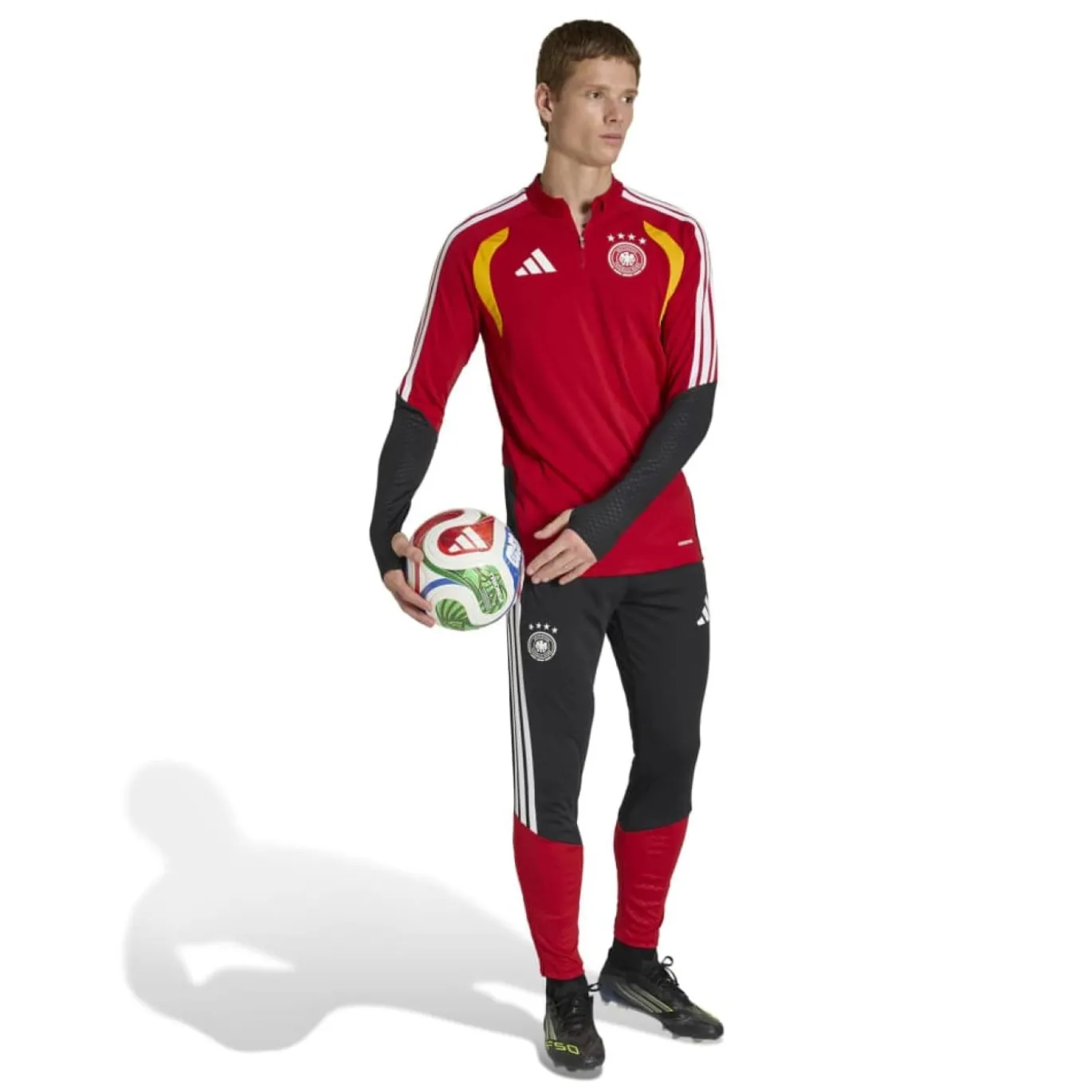 adidas Duitsland Trainingstrui 1/4-Zip 2026-2028 Rood Wit