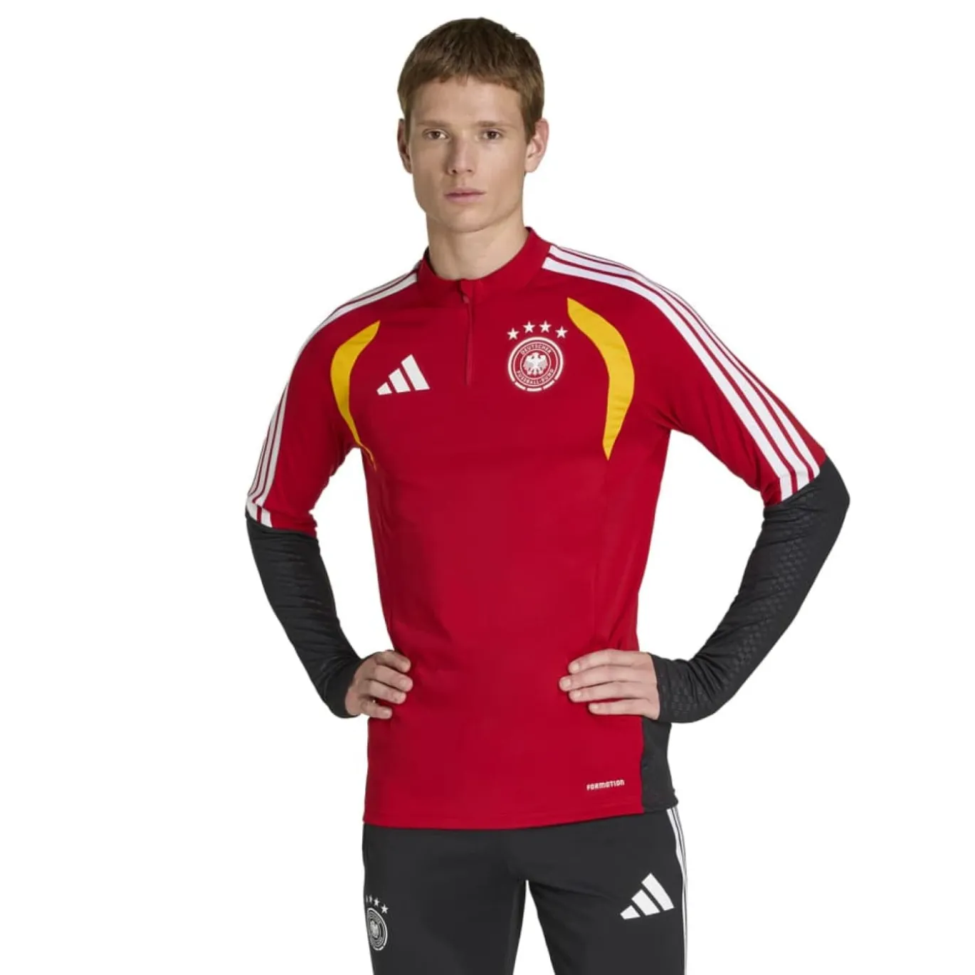 adidas Duitsland Trainingstrui 1/4-Zip 2026-2028 Rood Wit