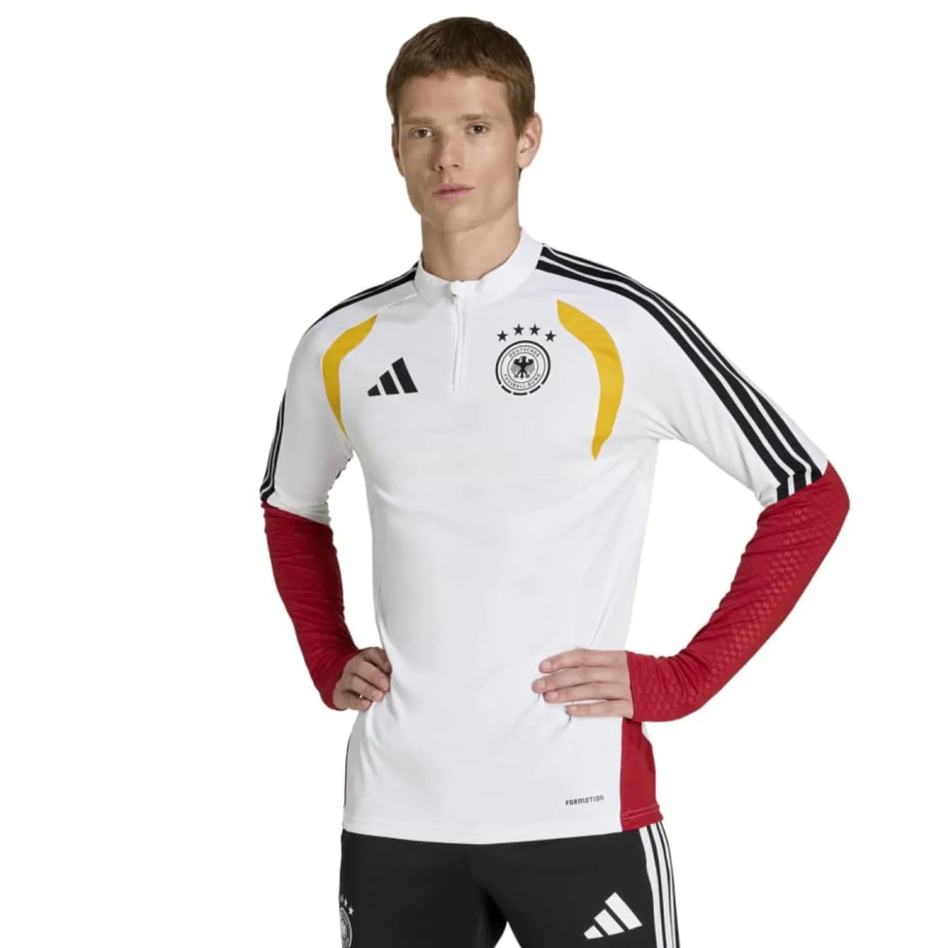 adidas Duitsland Trainingstrui 1/4-Zip 2026-2028 Wit Zwart