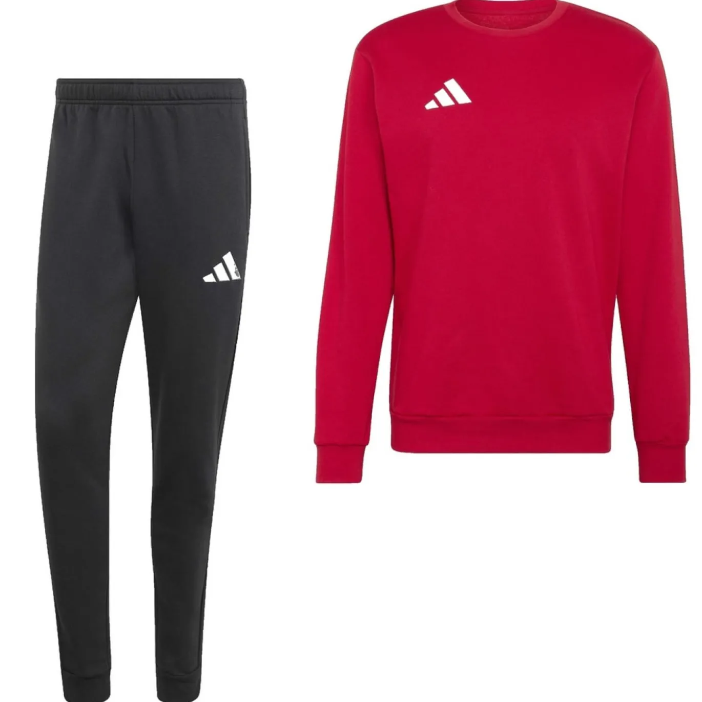 adidas Entrada 26 Crew Sweater Joggingpak Rood Zwart