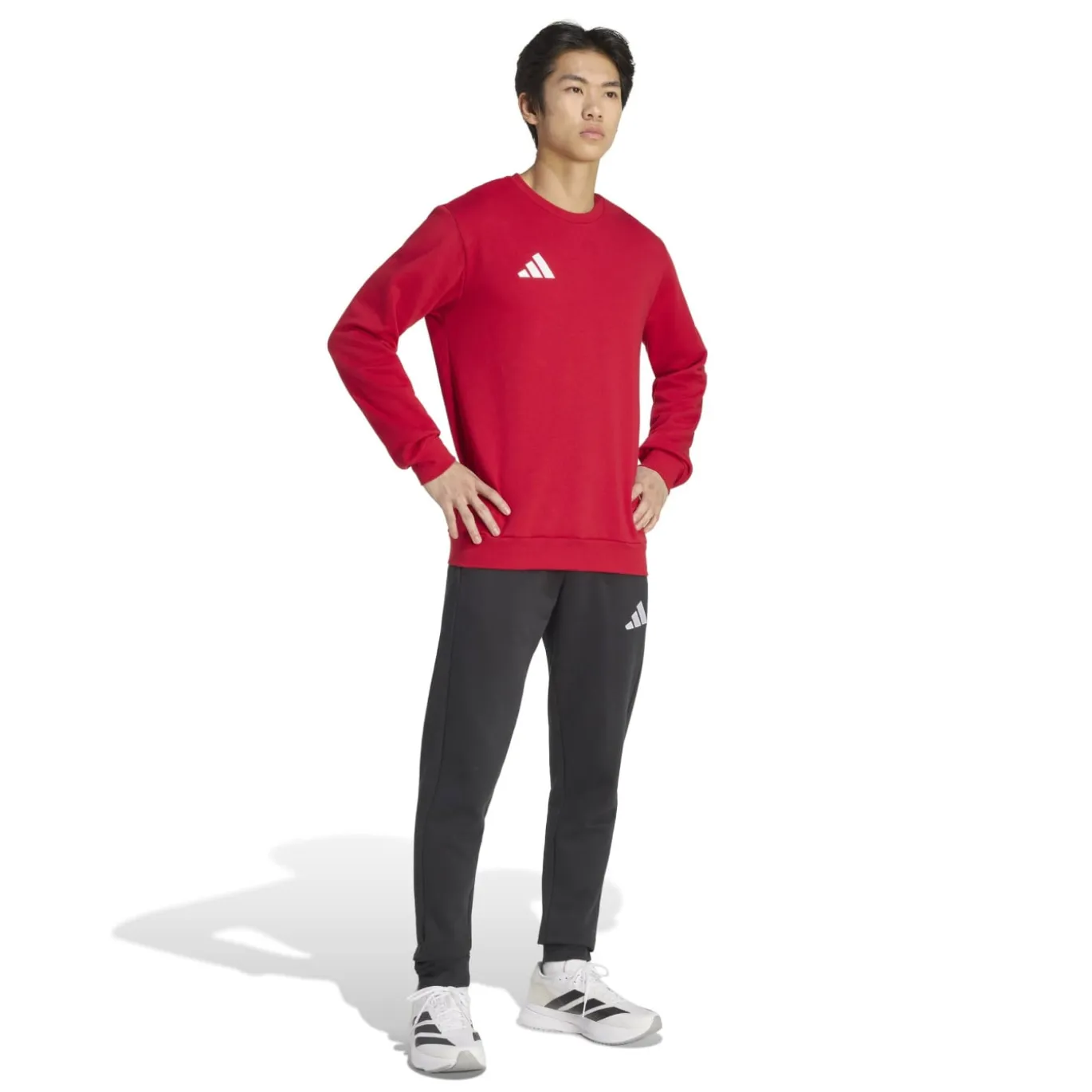 adidas Entrada 26 Crew Sweater Joggingpak Rood Zwart
