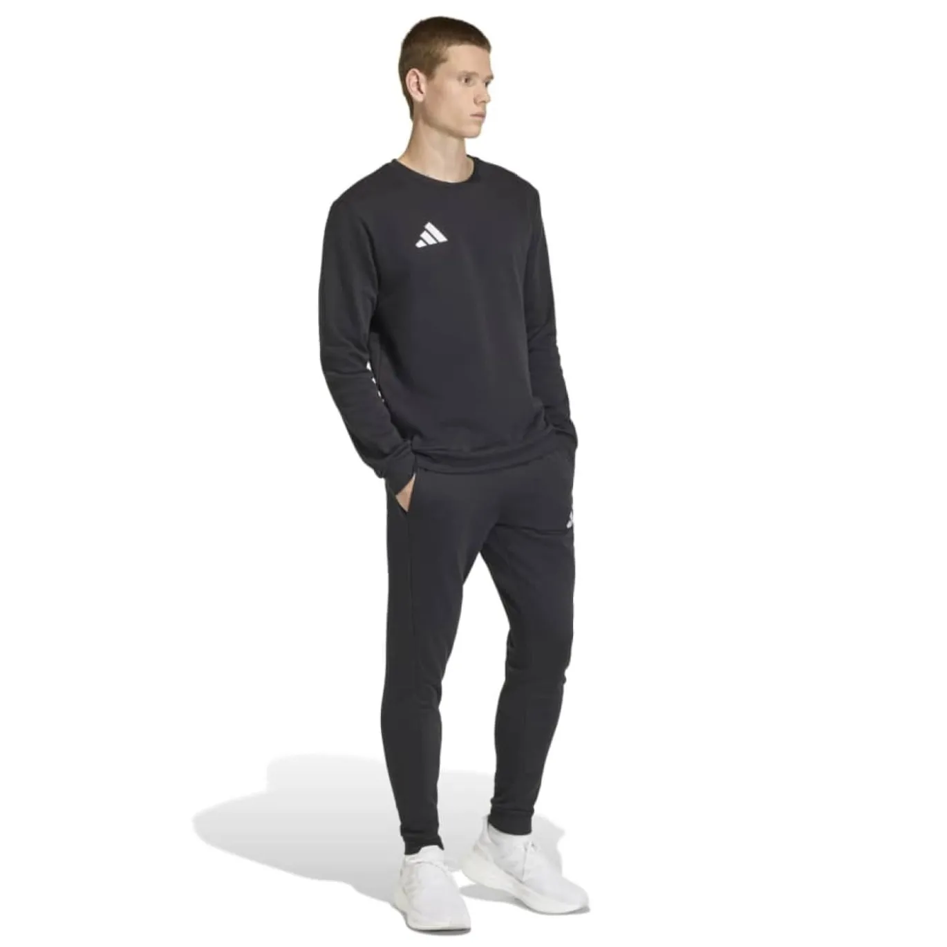 adidas Entrada 26 Crew Sweater Joggingpak Zwart Wit
