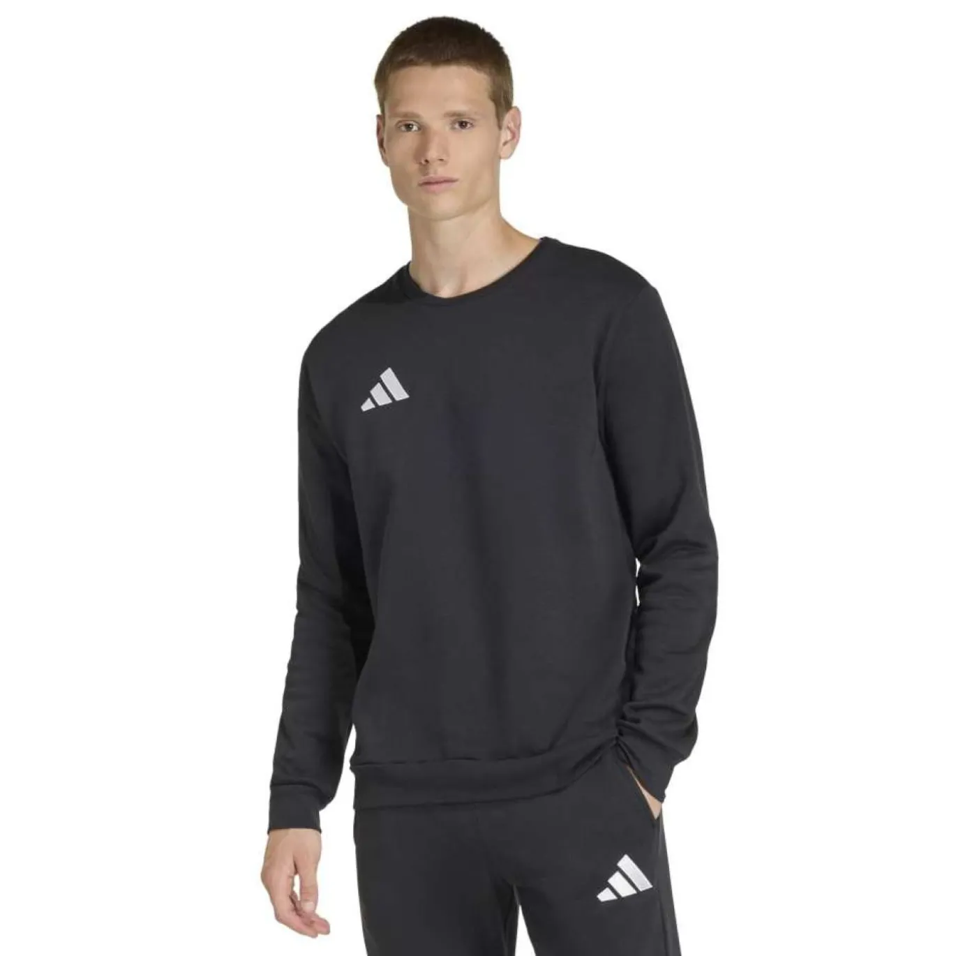 adidas Entrada 26 Crew Sweater Joggingpak Zwart Wit