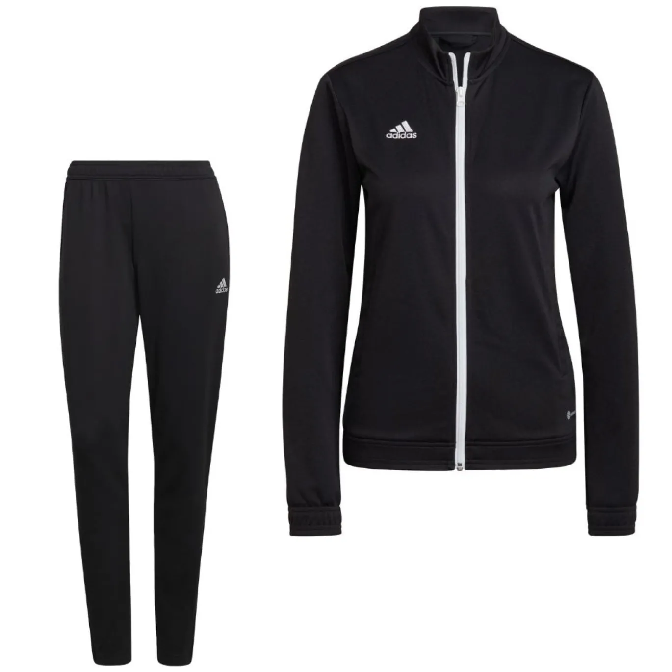 adidas Entrada 22 Full-Zip Trainingspak Dames Zwart Wit